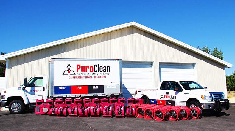 PuroClean equipment lined up and ready to save the day!