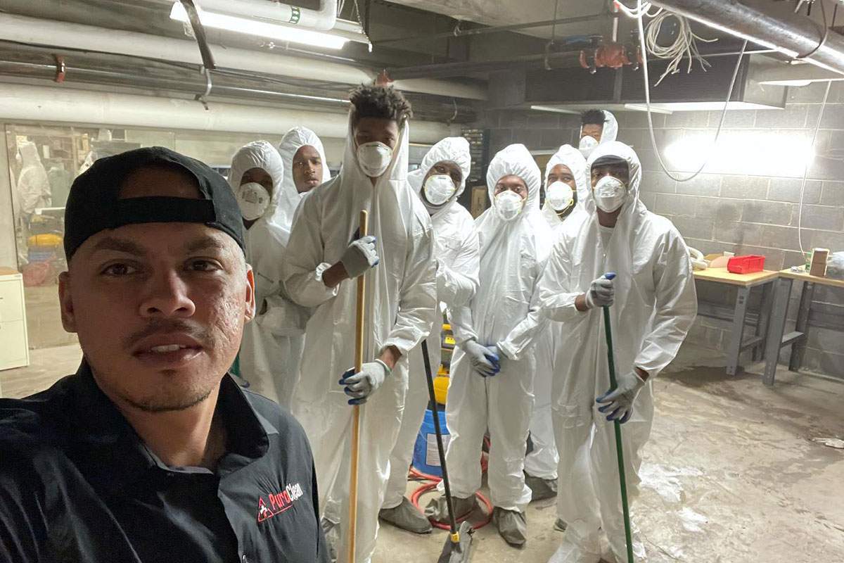 PuroClean employees on a job