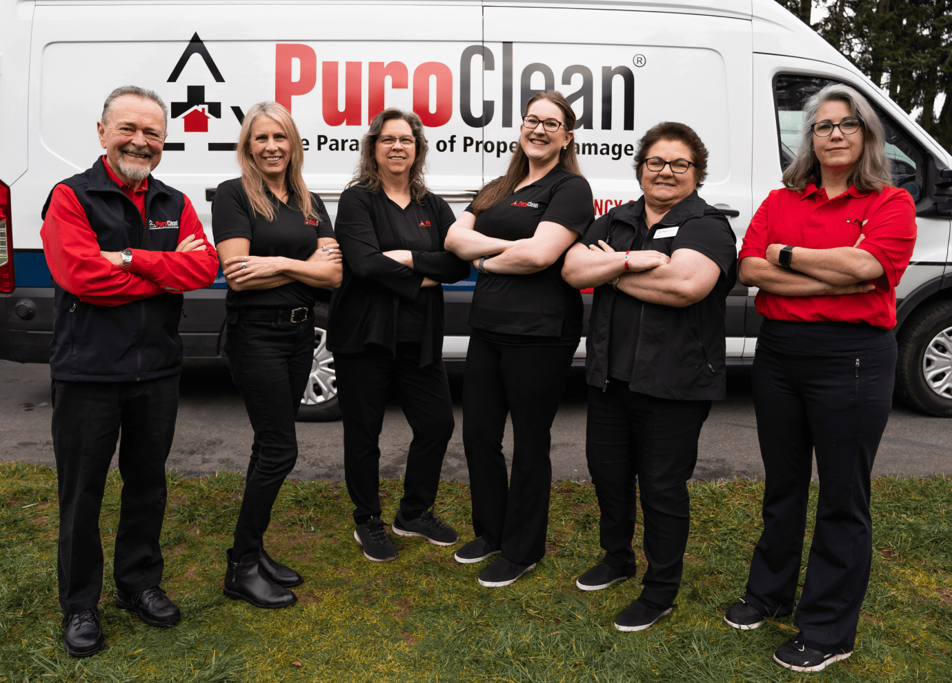 PuroClean franchise owners and their van