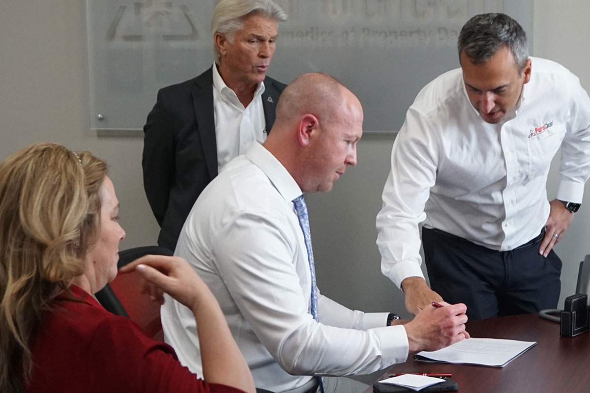 group of people at an office table