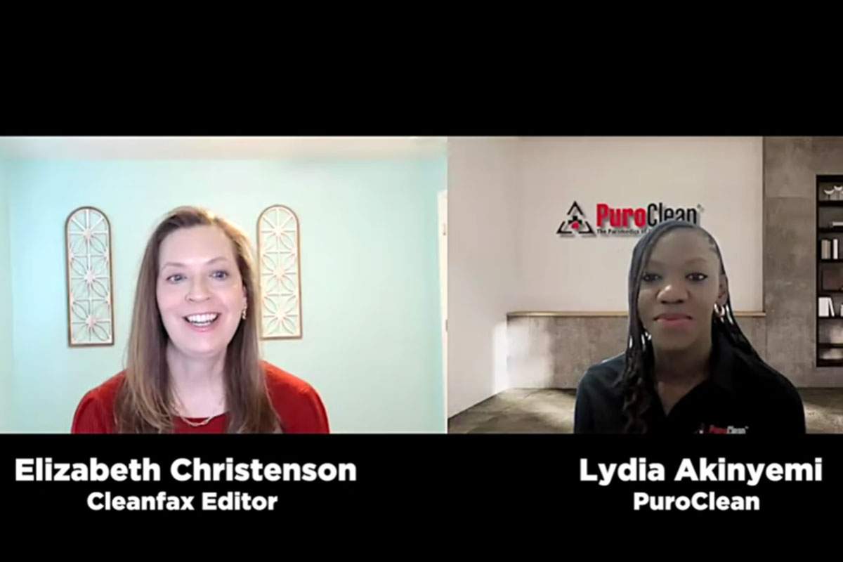 Two women engaged in a virtual discussion