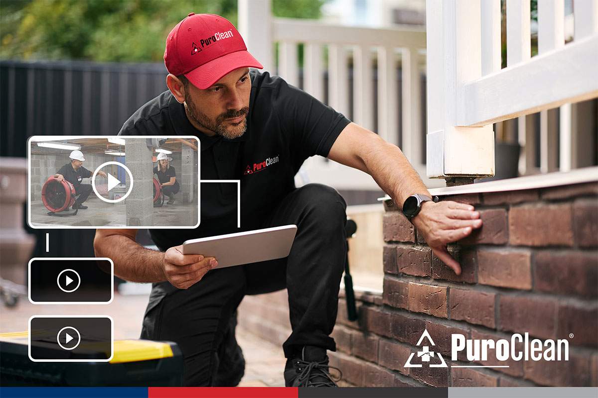man using a tablet at work