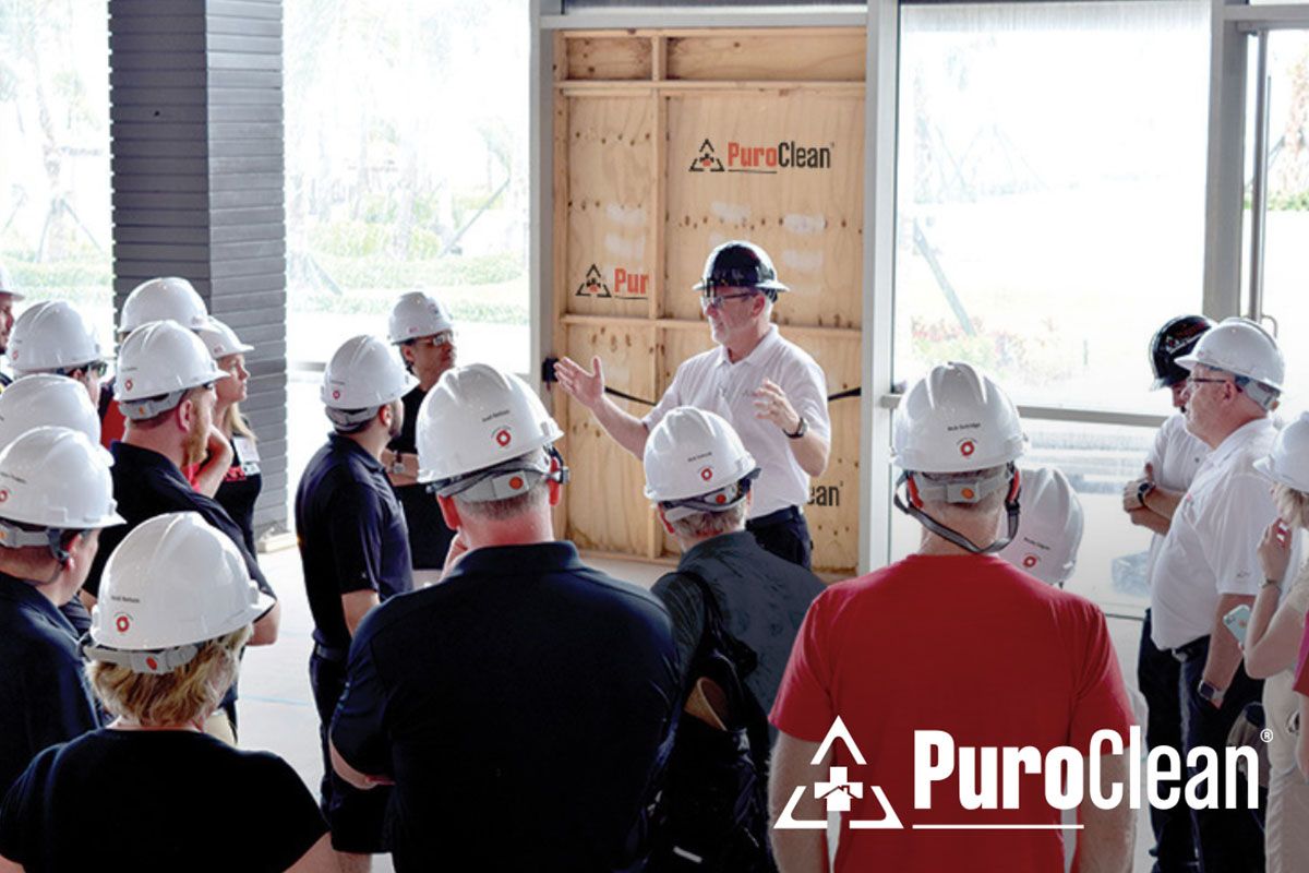 group of people with hard hats