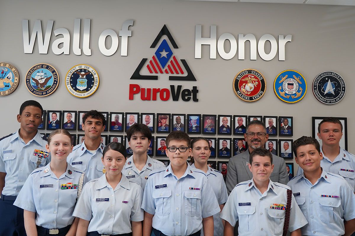 Members of the Boca Raton Composite Squadron Group 9 of the Civil Air Patrol